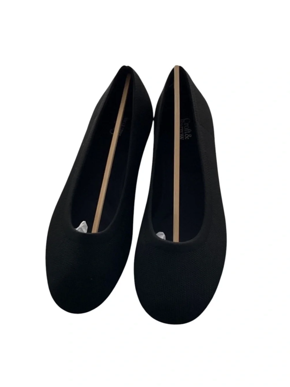 Croft & Barrow Comfort Knit classic black ballet flats Size 10 NWT - Picture 2 of 5